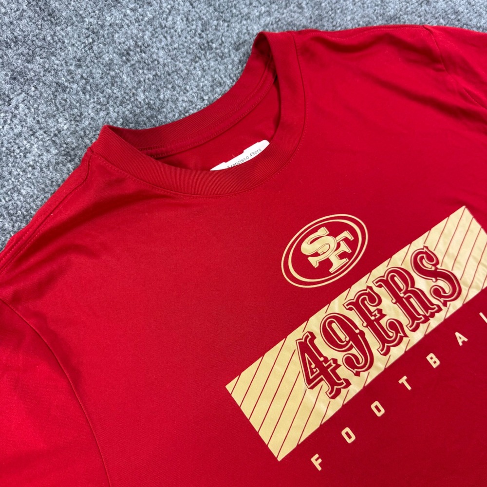 Nike T-Shirt Large Red San Francisco 49ers Dri-FIT Graphic Mens